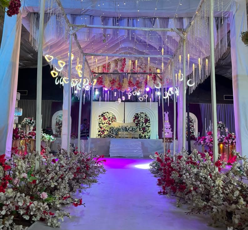Luxury wedding aisle by IGOS Events