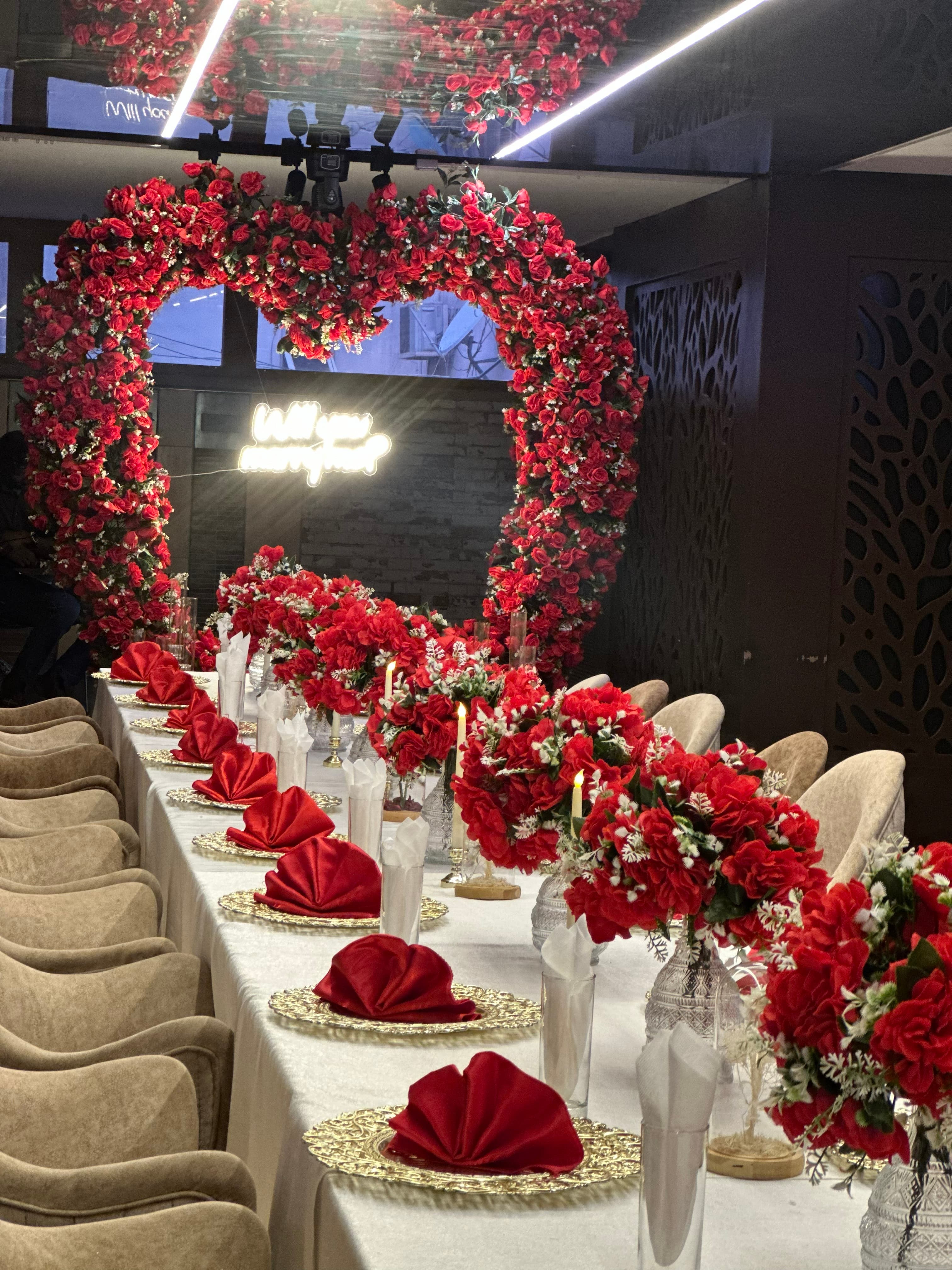 Elegant marriage proposal designed by IGOS Events.
